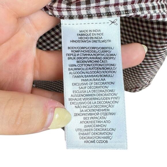 Polo Ralph Lauren NWT Classic Fit Maroon & Brown Checkered Long Sleeve Shirt - Picture 8 of 9